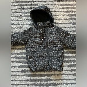 RYLEE + CRU PUFFER JACKET DARK FLORAL